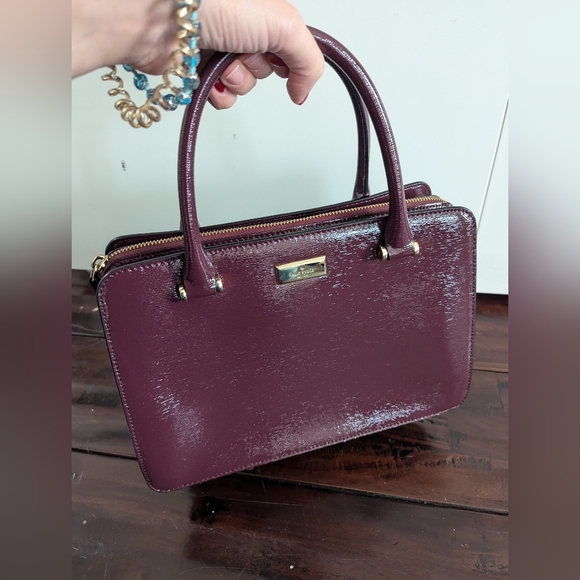 Kate Spade Mahogany/Burgundy Bixby Place Lise Satchel - Picture 9 of 17